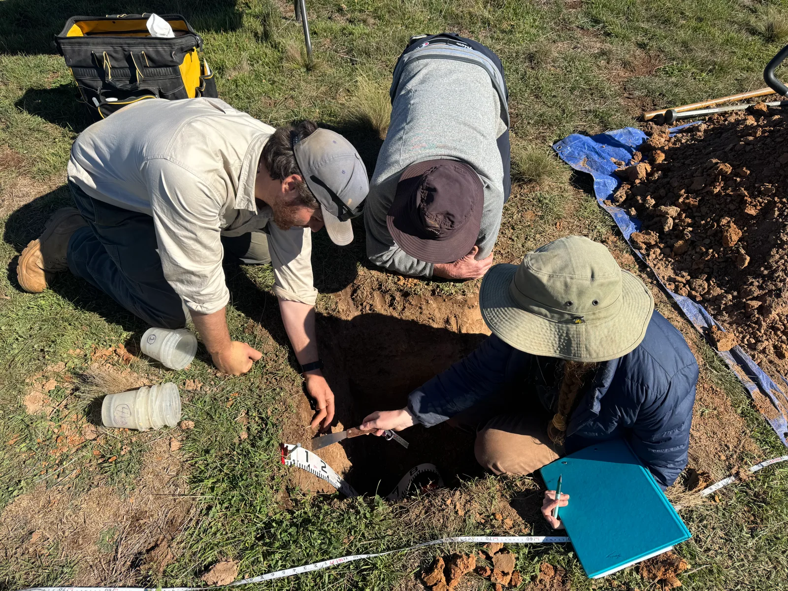 Checking the soil
